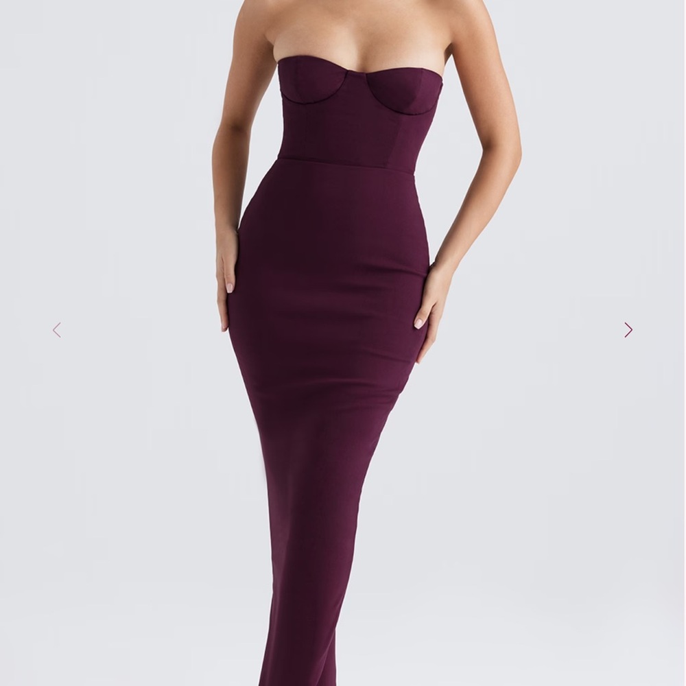 House of CB Red Strapless Bodycon Dress